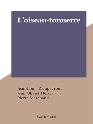 cover image of L'oiseau-tonnerre